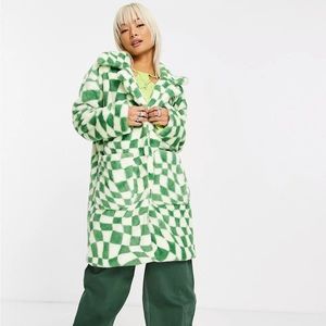 Daisy Street mid length faux fur coat